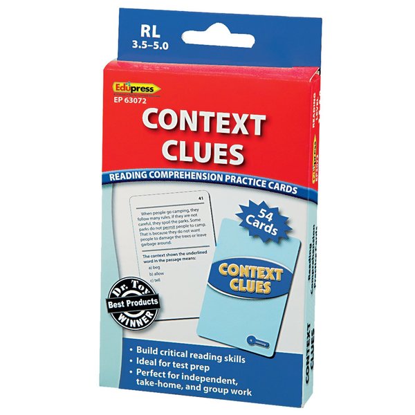 Edupress Context Clues Practice Cards, Levels 3.5-5.0 TCR63072